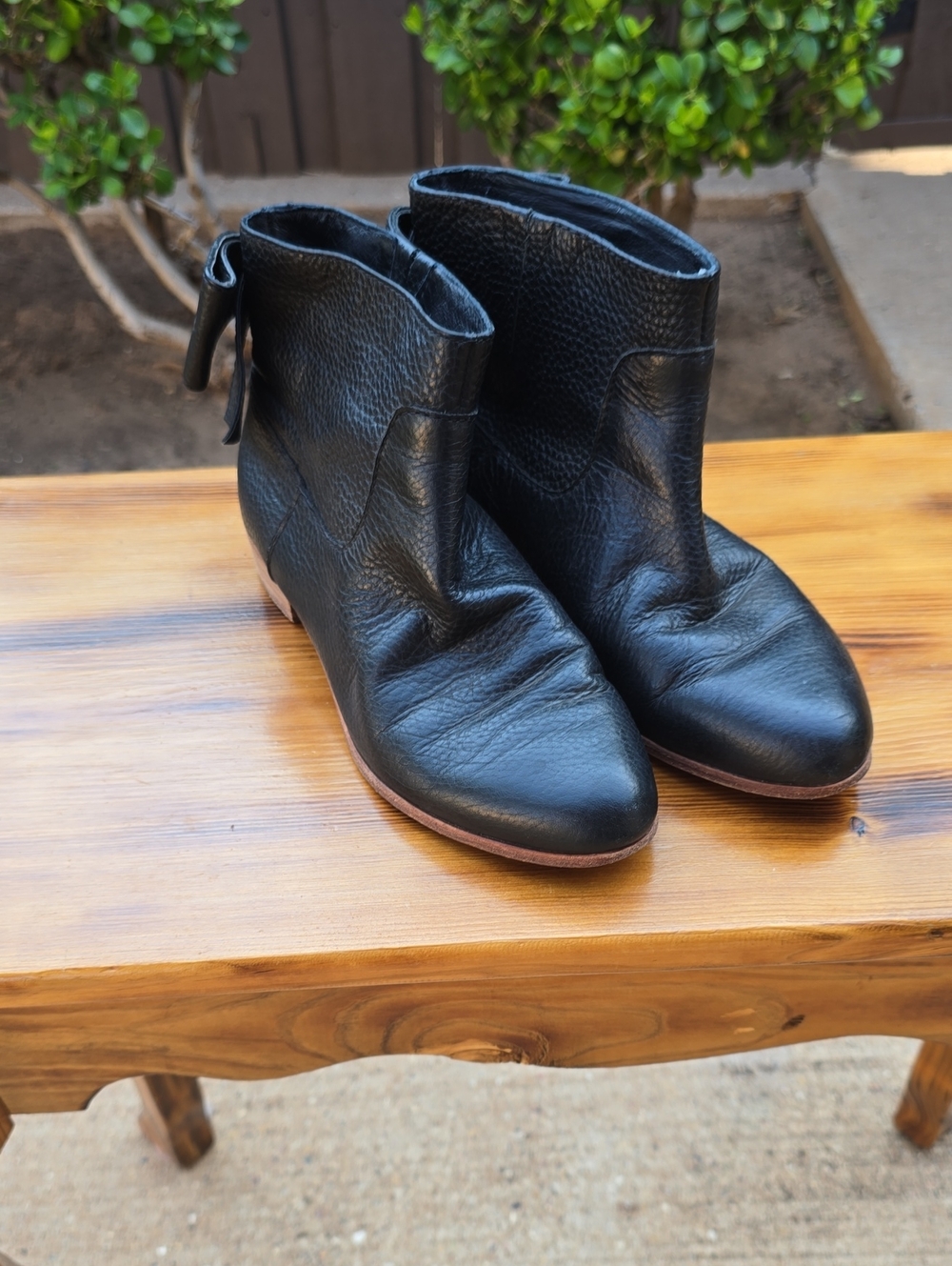 Kate Spade Black Leather Ankle Boots